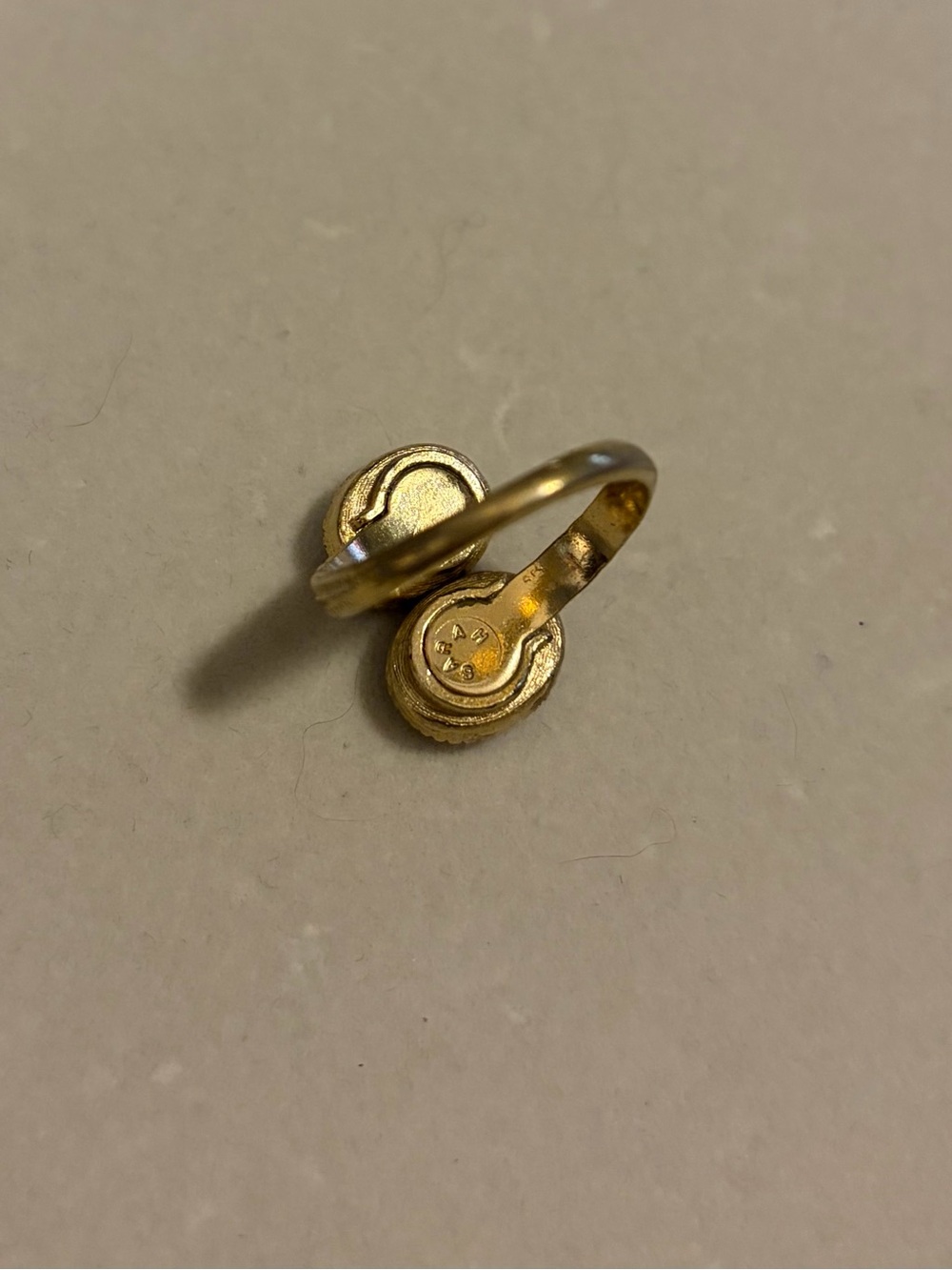 Vintage Sarah Coventry Sweet Briar Porcelain Rose Ring Adjustable- Cottagecore - Picture 4 of 9